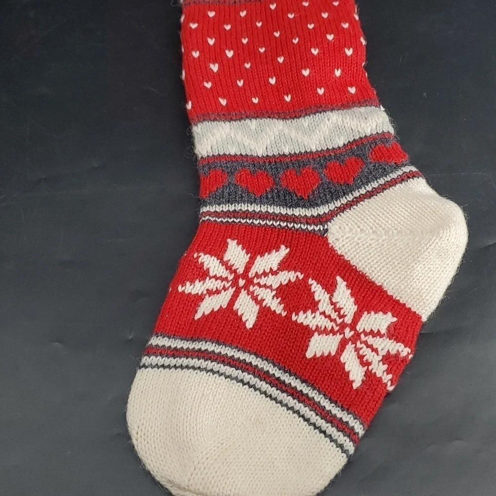 NEW JESSICA Christmas Stocking Pottery Barn Holiday Wool Blend